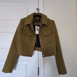 7 For All Mankind Olive Green Jacket (XS)